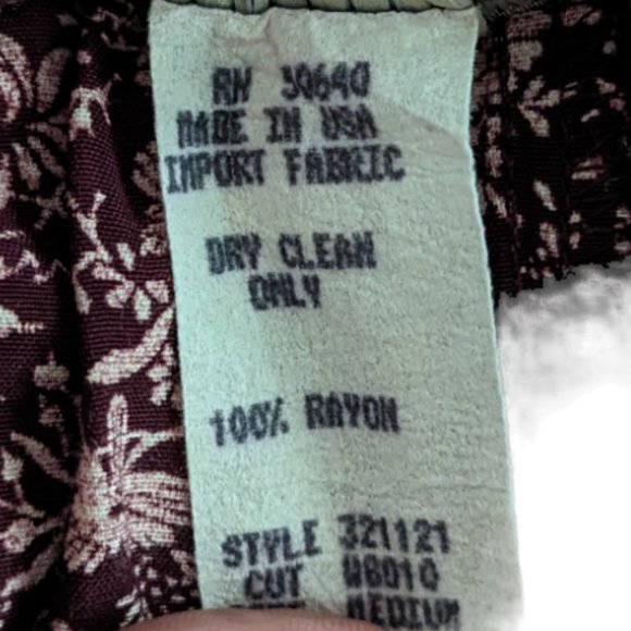 Women's Hype floral palazzo pants, brown, size M - Picture 4 of 4